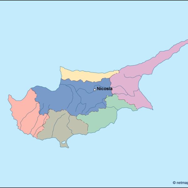 Chipre vector mapa