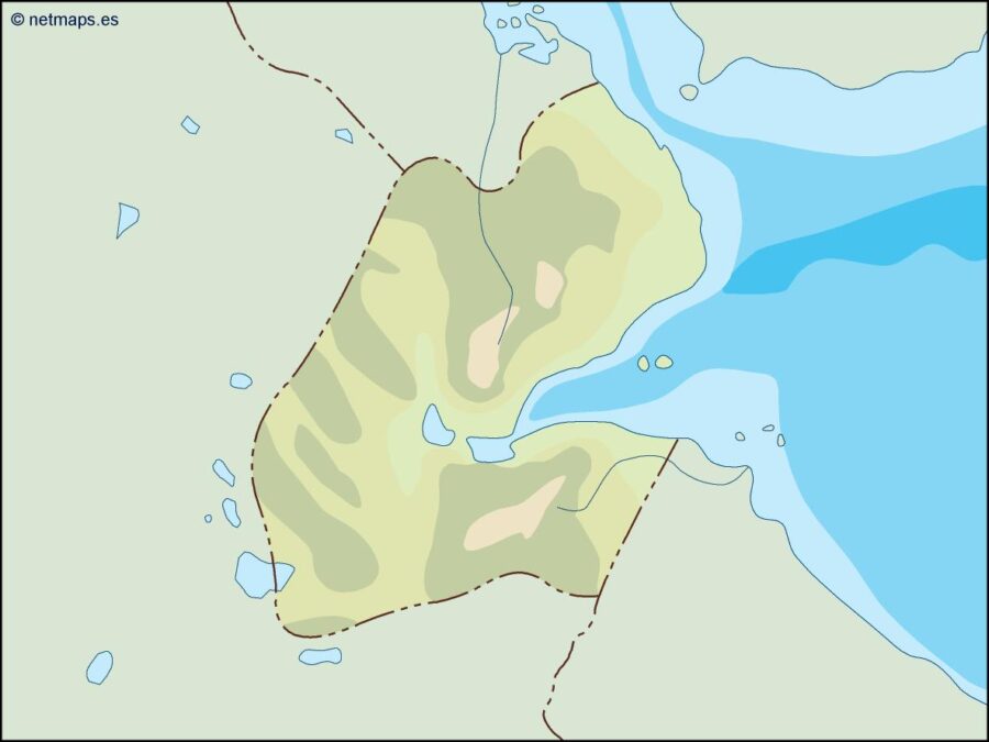 djibouti illustrator mapa físico digital