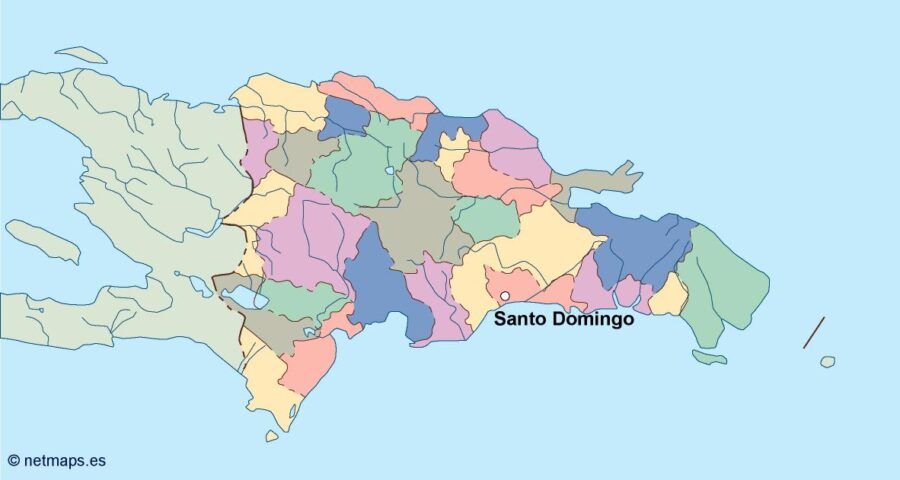 dominicana republic vector mapa