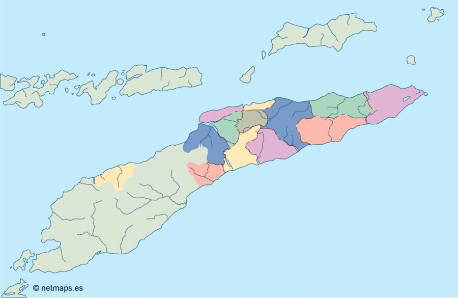 east timor mapa mudo vectorial