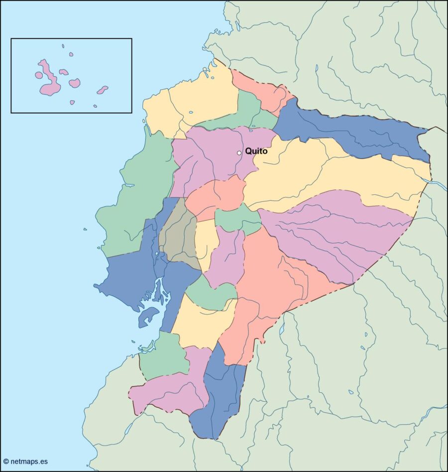 ecuador vector mapa