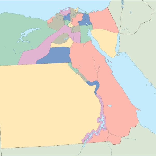 egypt mapa mudo vectorial