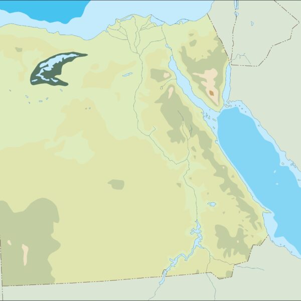 egypt illustrator mapa físico digital