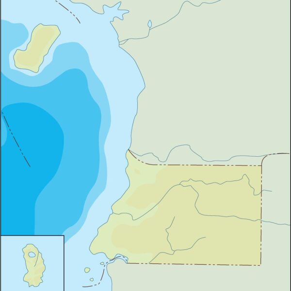 equatorial guinea illustrator mapa físico digital