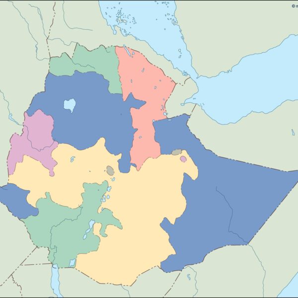 ethiopia mapa mudo vectorial