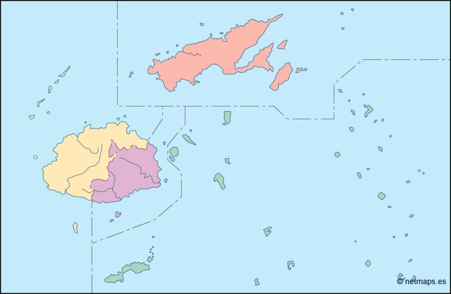 fiji mapa mudo vectorial