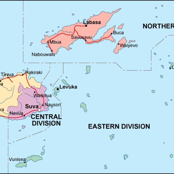 fiji mapa politico vectorial digital