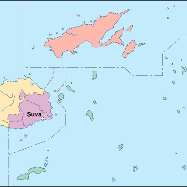 fiji vector mapa