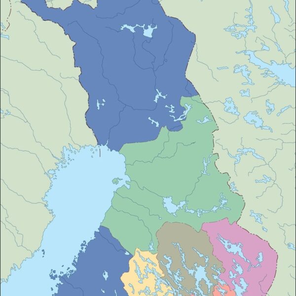 Finlandia mapa mudo vectorial