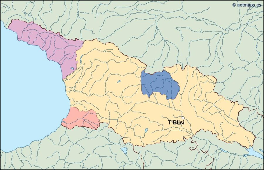 georgia vector mapa
