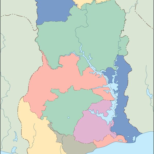 ghana mapa mudo vectorial