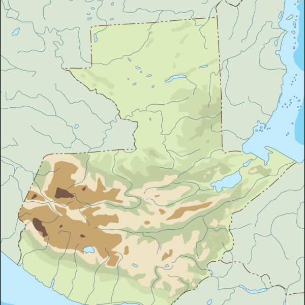guatemala illustrator mapa físico digital