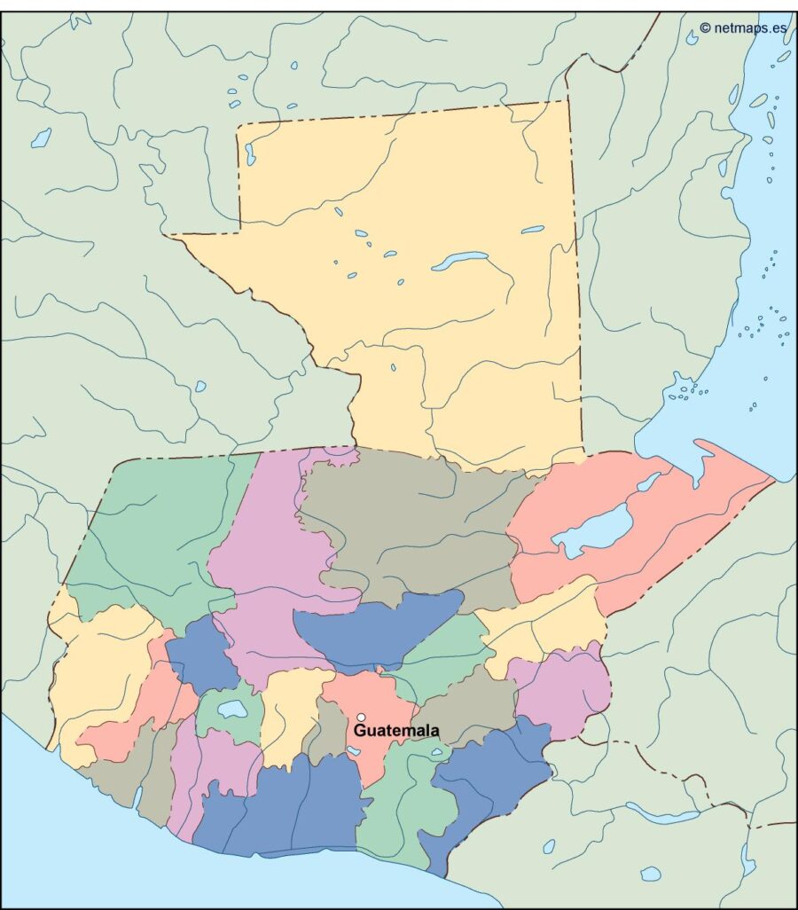 guatemala vector mapa