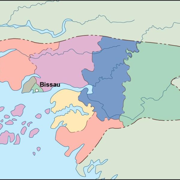 guinea bissau vector mapa