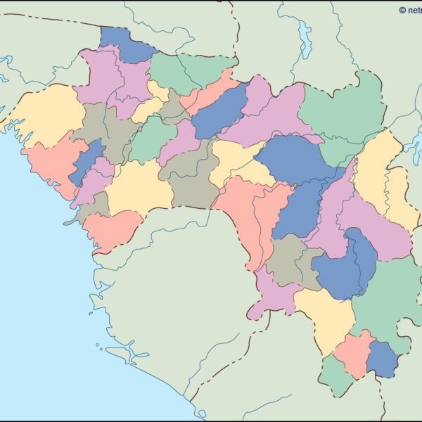 guinea mapa mudo vectorial