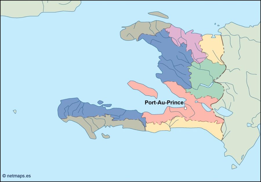haiti vector mapa