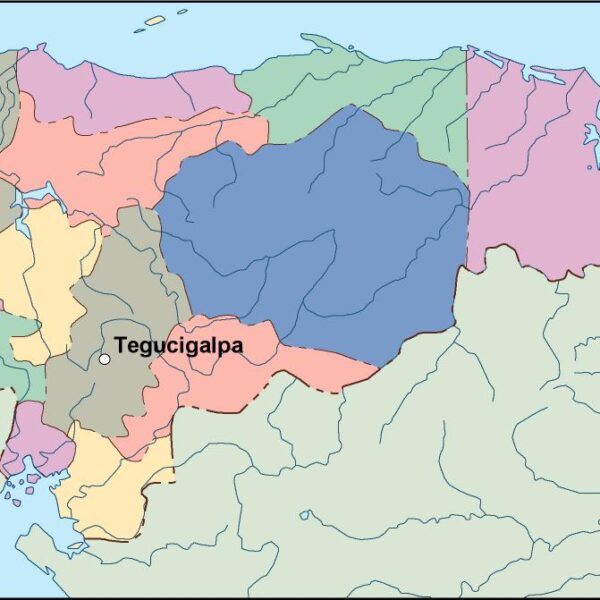 honduras vector mapa