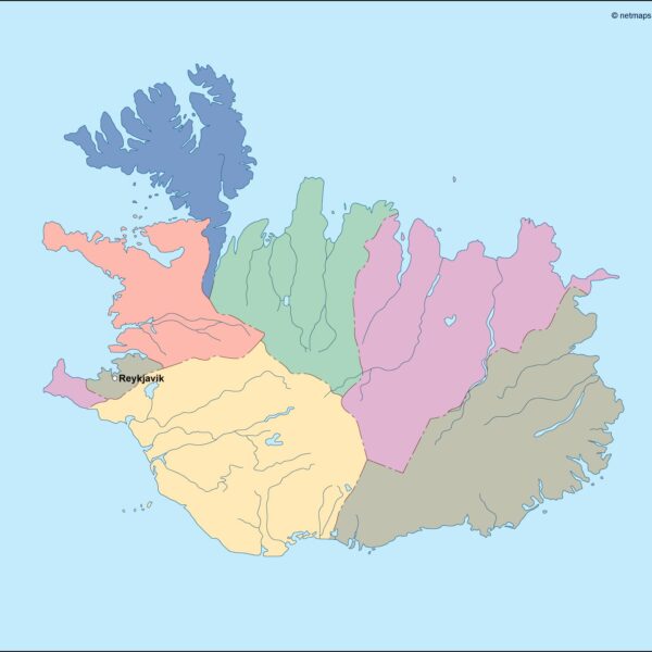 Islandia vector mapa
