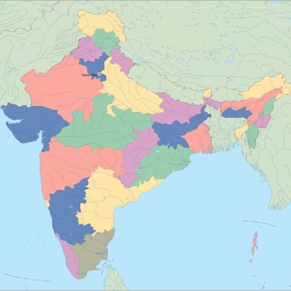 india vector mapa