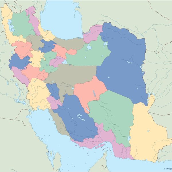 iran mapa mudo vectorial