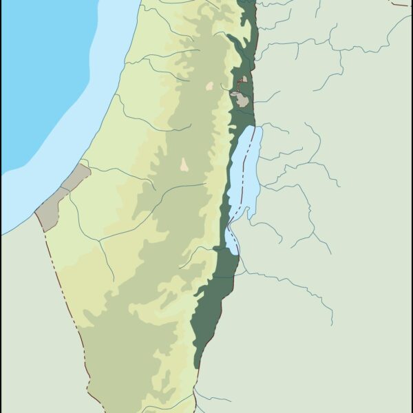 israel illustrator mapa físico digital