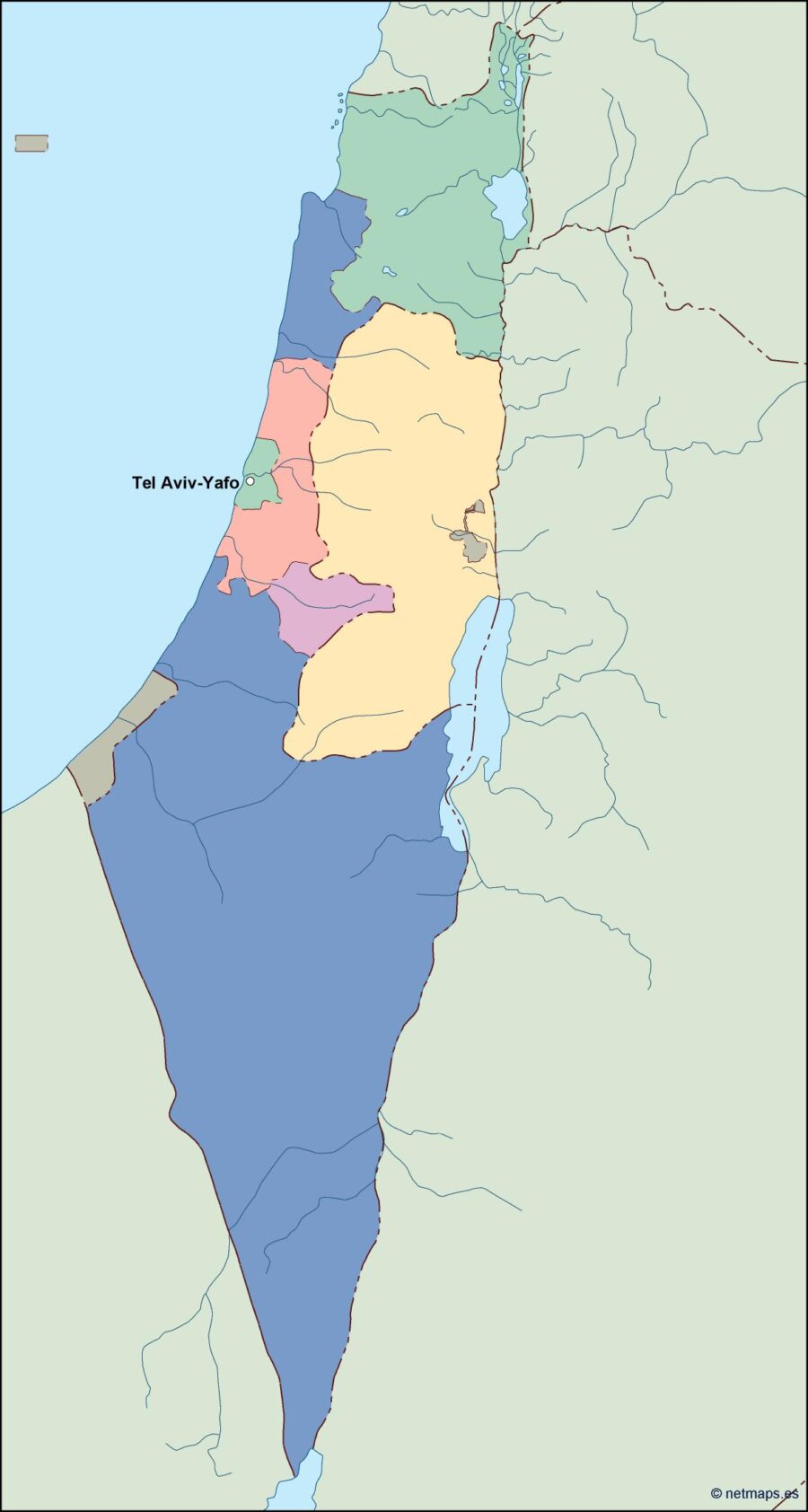 israel vector mapa