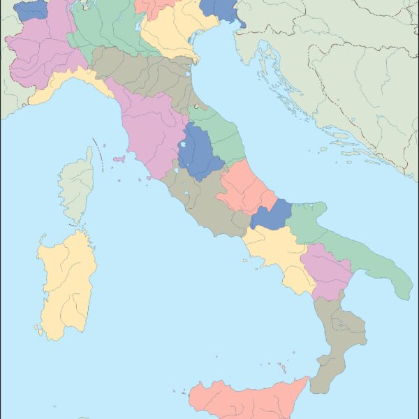 Italia mapa mudo vectorial