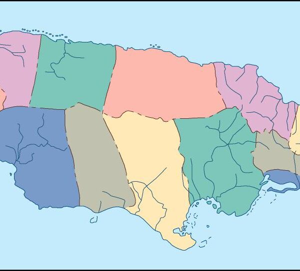 jamaica mapa mudo vectorial