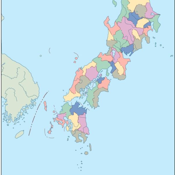 Japón mapa mudo vectorial