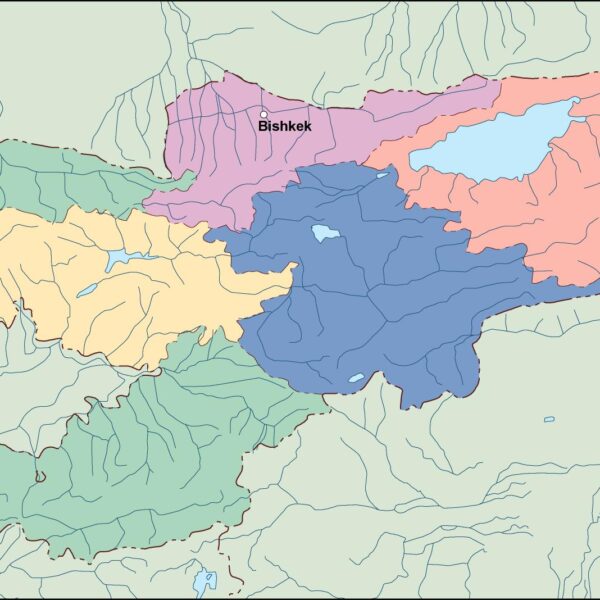 kirgizistan vector mapa