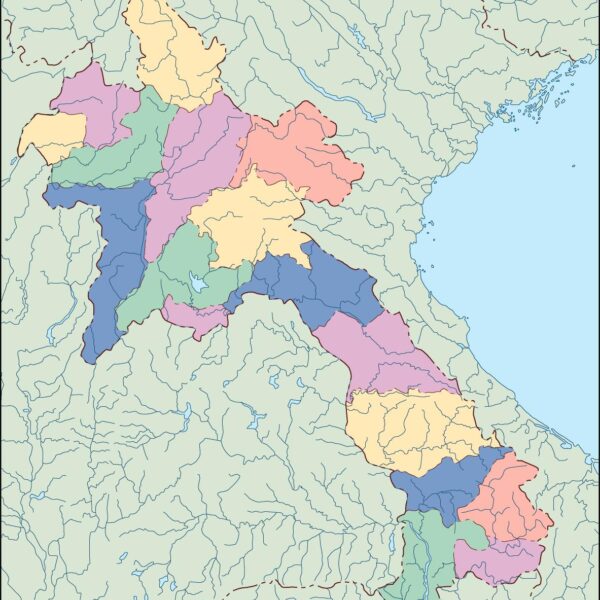 laos mapa mudo vectorial