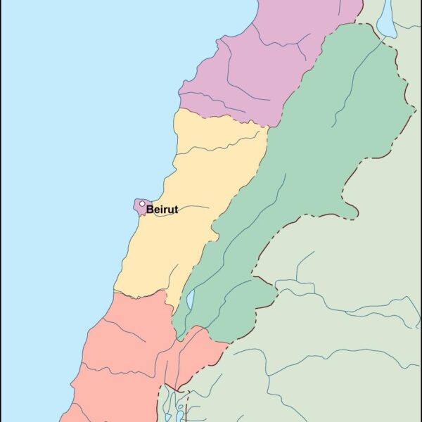 lebanon vector mapa