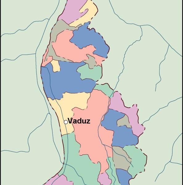 liechtenstein vector mapa
