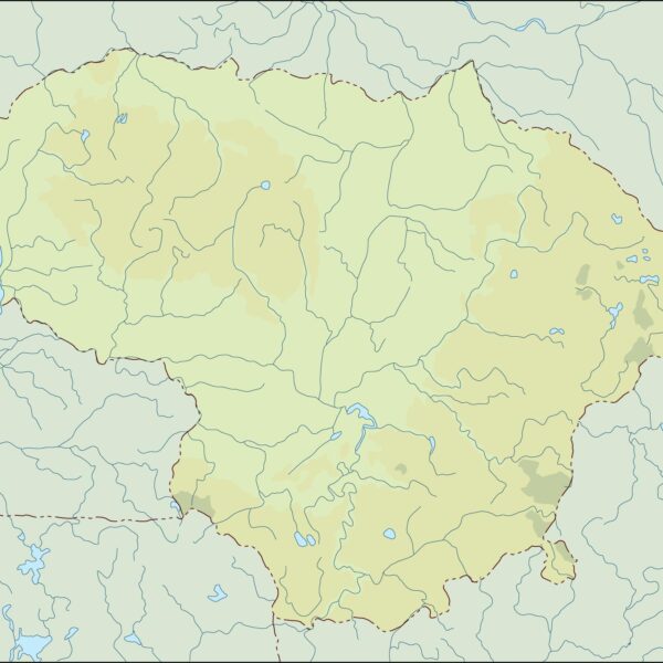 lithuania illustrator mapa físico digital