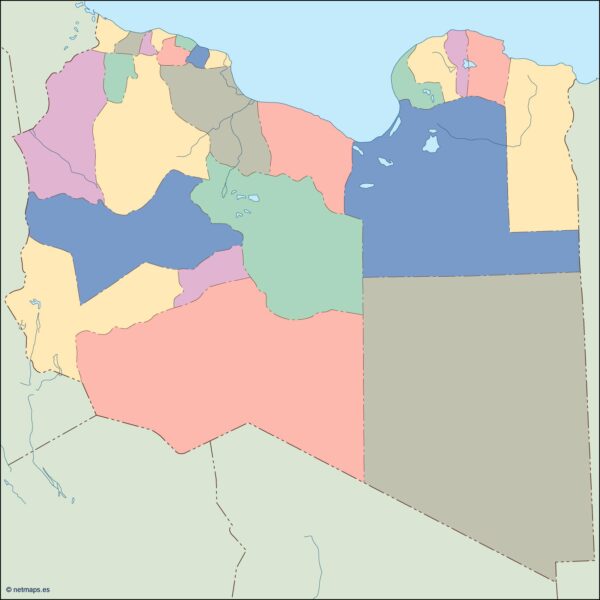 libya mapa mudo vectorial