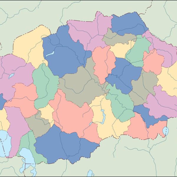 macedonia mapa mudo vectorial