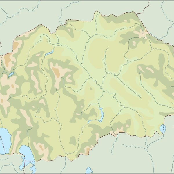 macedonia illustrator mapa físico digital