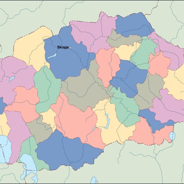 macedonia vector mapa