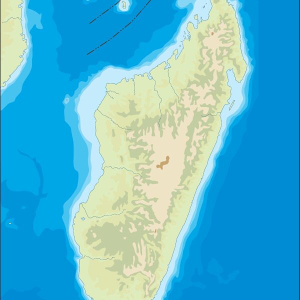 madagascar illustrator mapa físico digital