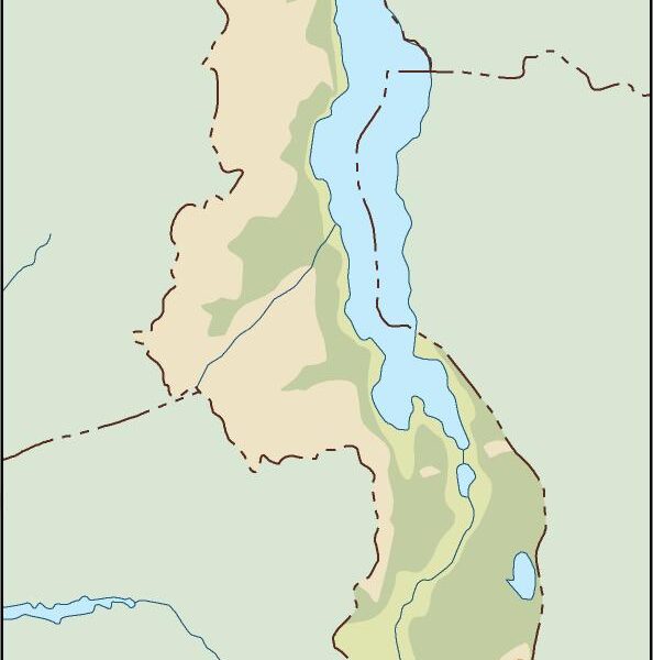 malawi illustrator mapa físico digital