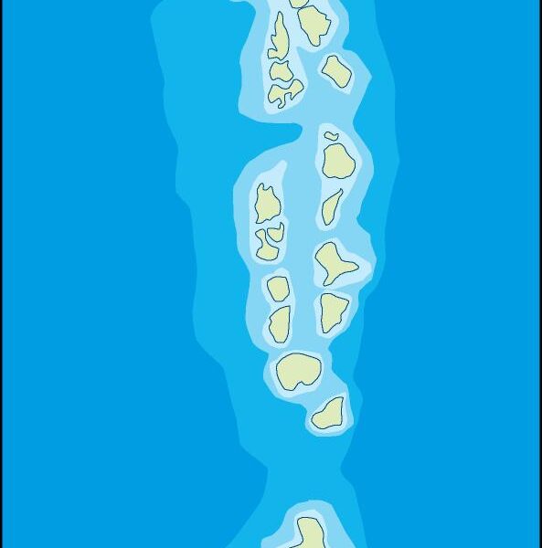 maldives illustrator mapa físico digital