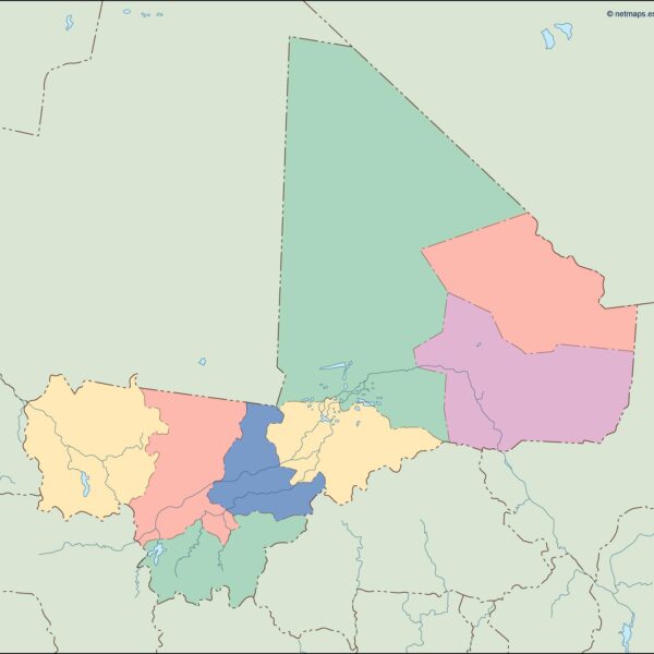 mali mapa mudo vectorial
