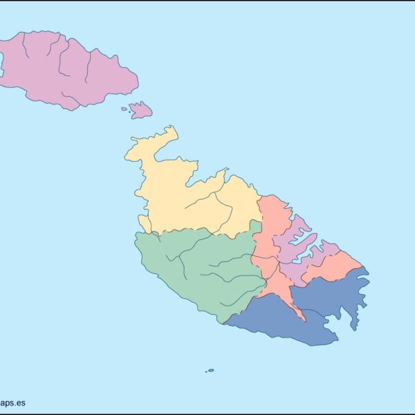 malta mapa mudo vectorial
