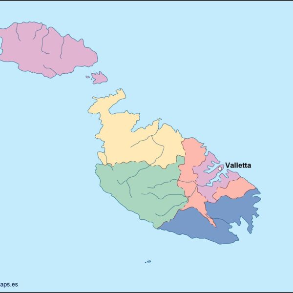 malta vector mapa