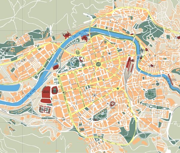 mapa bilbao vectorial en Illustrator