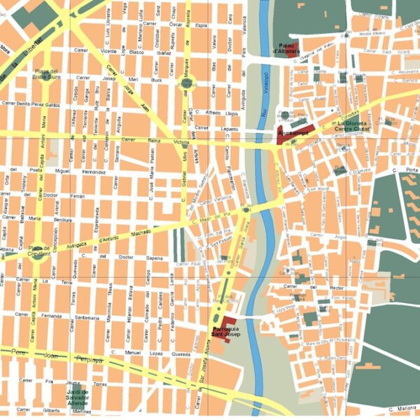 mapa elche vectorial en Illustrator