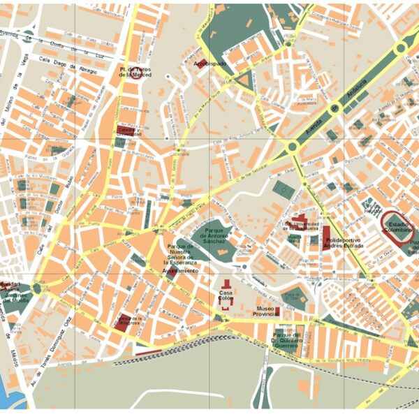 mapa huelva vectorial en Illustrator