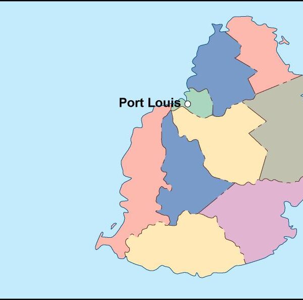 mauritius vector mapa