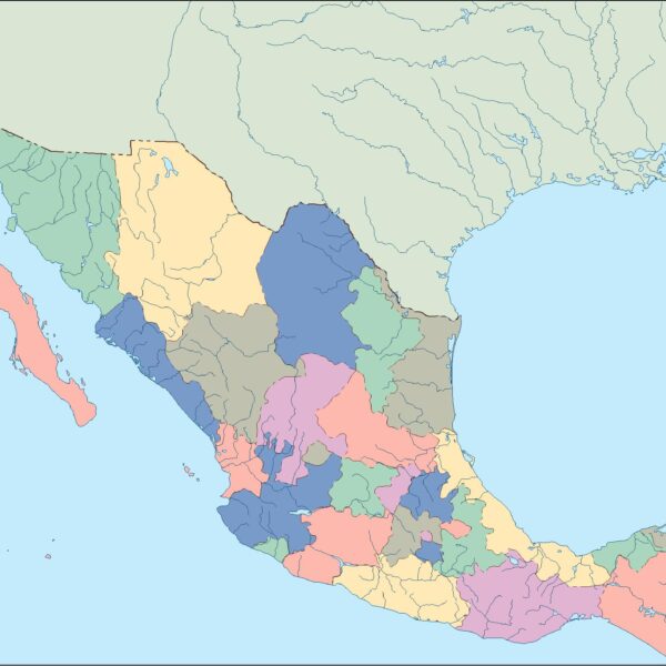 mexico mapa mudo vectorial