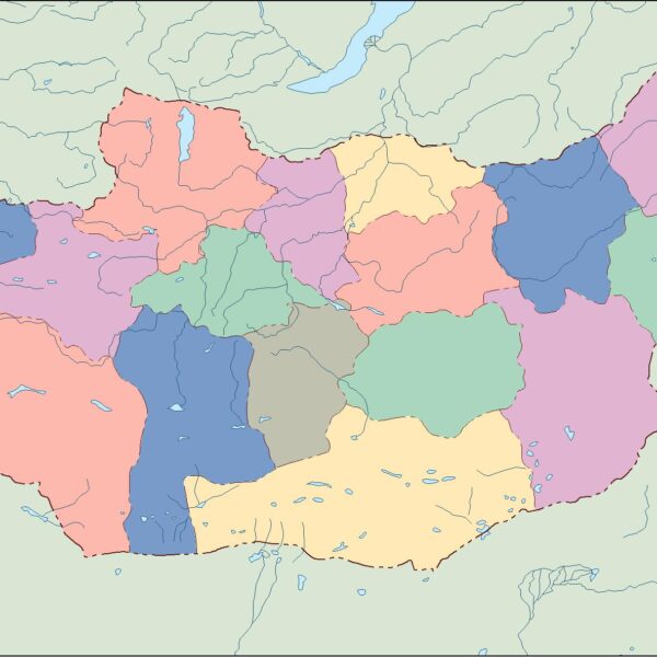 mongolia mapa mudo vectorial
